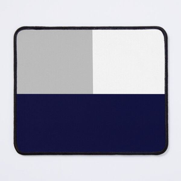 Item preview, Tricolor Squares Navy Blue Silver Gray And White designed and sold by rewstudio.