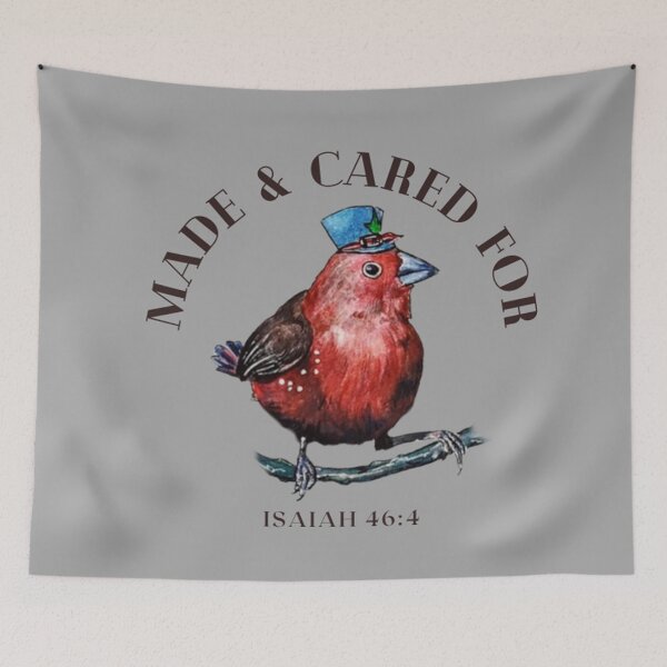 Item preview, Isaiah 46:4- " I made you and will care for you."  Watercolor bird and bible verse designed and sold by creatures-nhats.