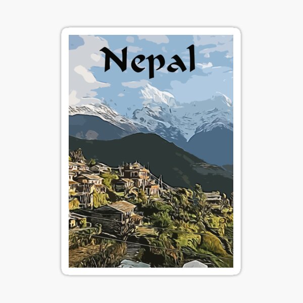 Item preview, Nepal Travel Vector designed and sold by bladestreet.