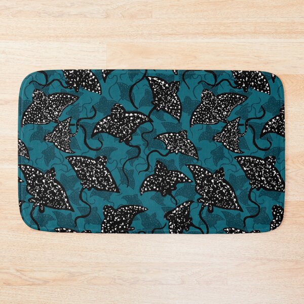 Item preview,  Spotted Eagle Ray Pattern - Dark Teal designed and sold by Michelebuttons.