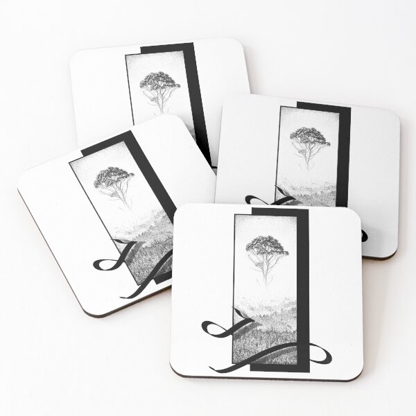 Item preview, Open- a landscape (monochromatic dotwork illustration on white) designed and sold by Anicatattoos.