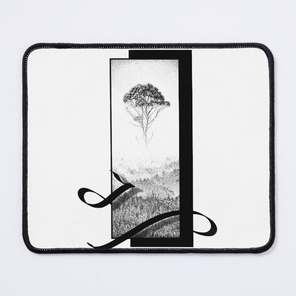 Item preview, Open- a landscape (monochromatic dotwork illustration on white) designed and sold by Anicatattoos.