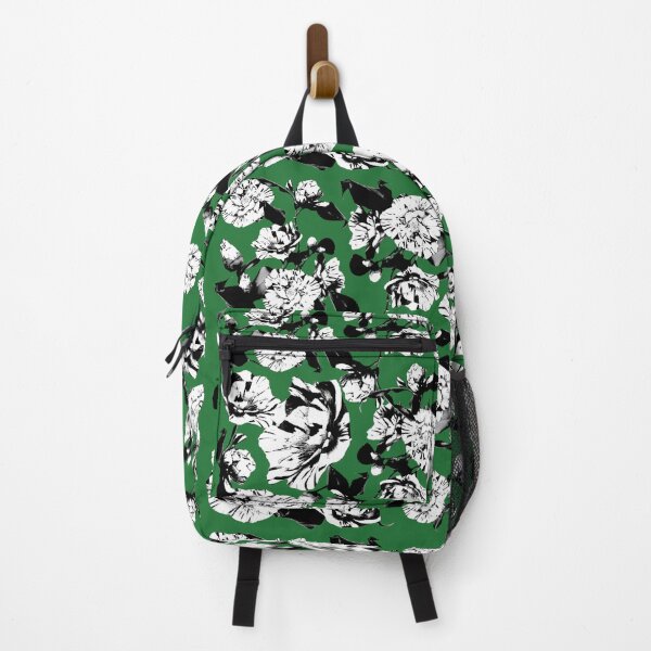 Item preview, Green Monochrome Vintage Japanese Peony Illustration Design designed and sold by TrulyEpoque.