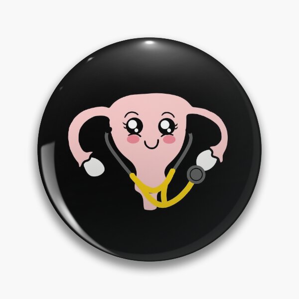 Item preview, Gynecologist uterus with stethoscope yellow designed and sold by Mermaidssparkle.