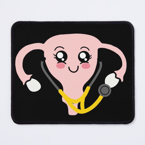 Item preview, Gynecologist uterus with stethoscope yellow designed and sold by Mermaidssparkle.