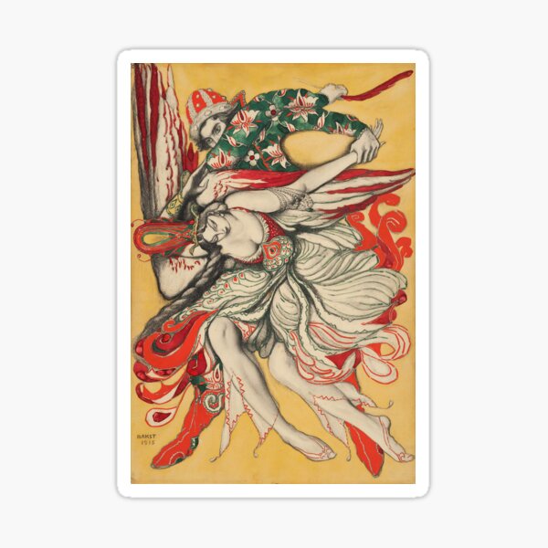 Item preview, Firebird - costume design by Leon Bakst - Vintage Art     designed and sold by RickE.