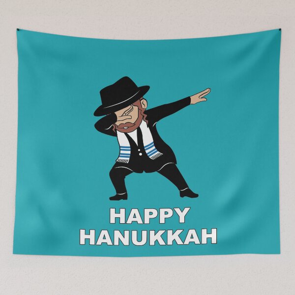Item preview, Happy Hanukkah Dabbing Dancing Jewish Rabbi designed and sold by Draculaura2009.