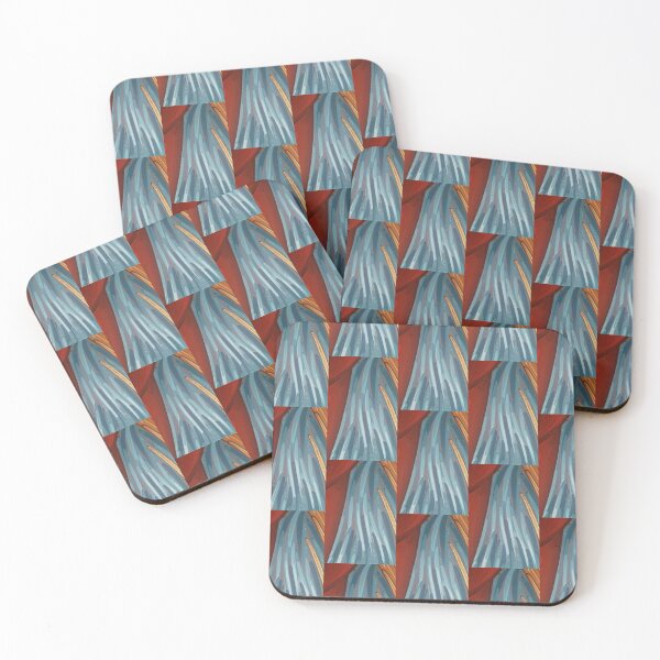 Item preview, Feathers red and blue abstract designed and sold by ikon-olga.