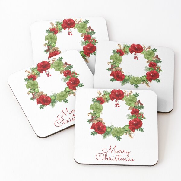 Item preview, Merry Christmas Garland Design on Plain White Background designed and sold by OByD.