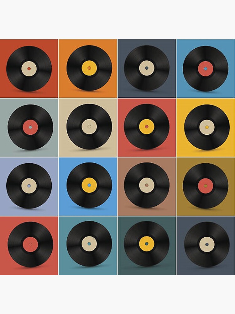 Photo & Art Print Vinyl records with colorful labels