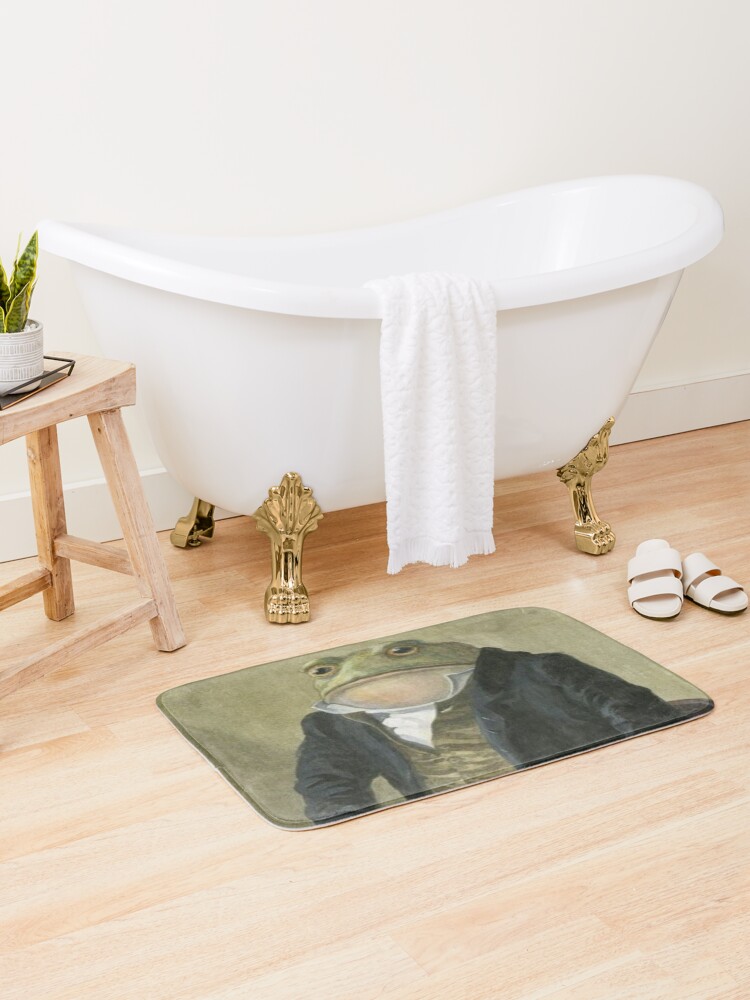 Thumbnail 1 of 6, Bath Mat, Colonel Toad / Sir Toad designed and sold by enjoymymemes.