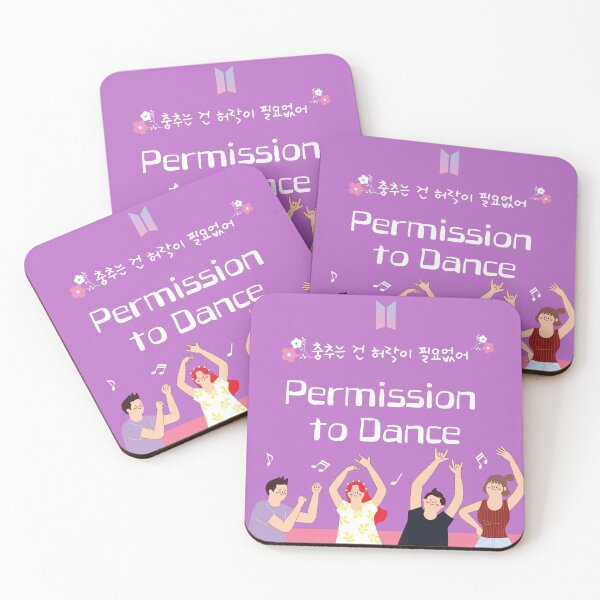 Item preview, Permission To Dance in Korean & BTS Logo designed and sold by kpupsister.