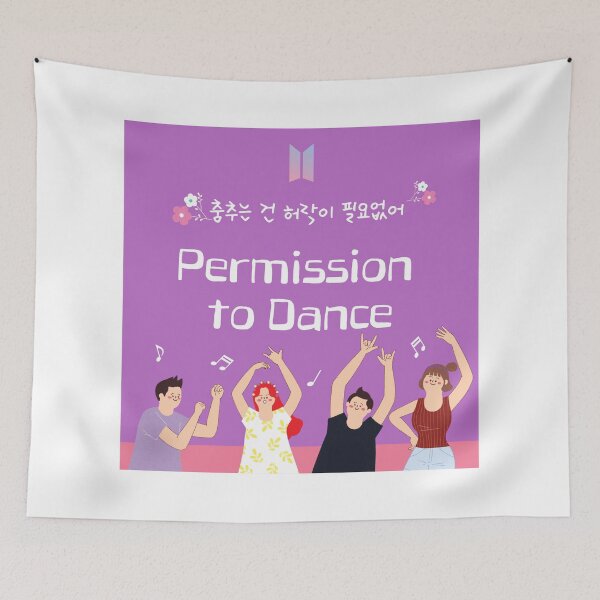 Item preview, Permission To Dance in Korean & BTS Logo designed and sold by kpupsister.
