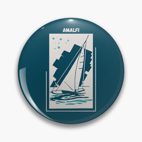 Item preview, Amalfi in Southern Italy, Europe - Vintage Sailing Windsurfing Poster designed and sold by Vintage-TM.