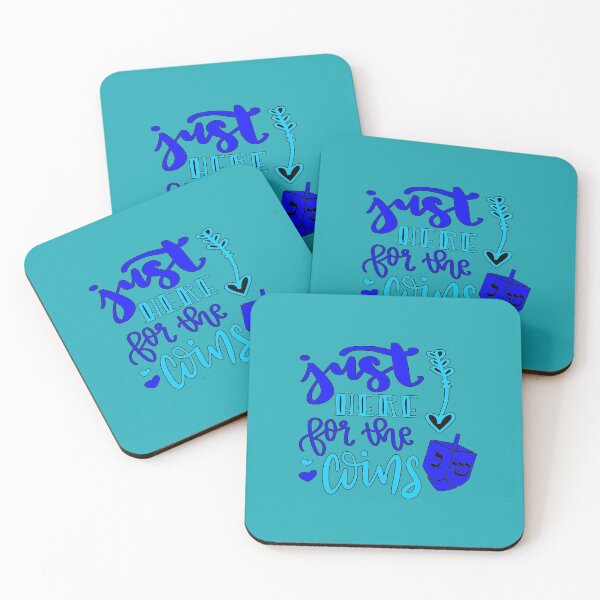 Item preview, Just Here for the Coins Happy Hanukkah Jewish Dreidel Game designed and sold by Draculaura2009.