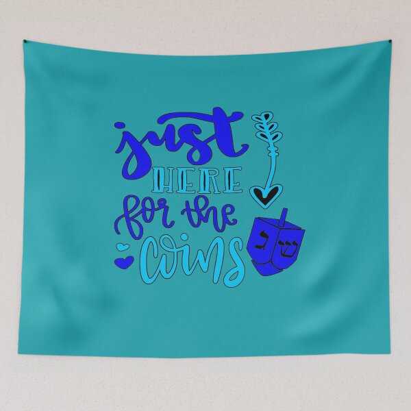 Item preview, Just Here for the Coins Happy Hanukkah Jewish Dreidel Game designed and sold by Draculaura2009.