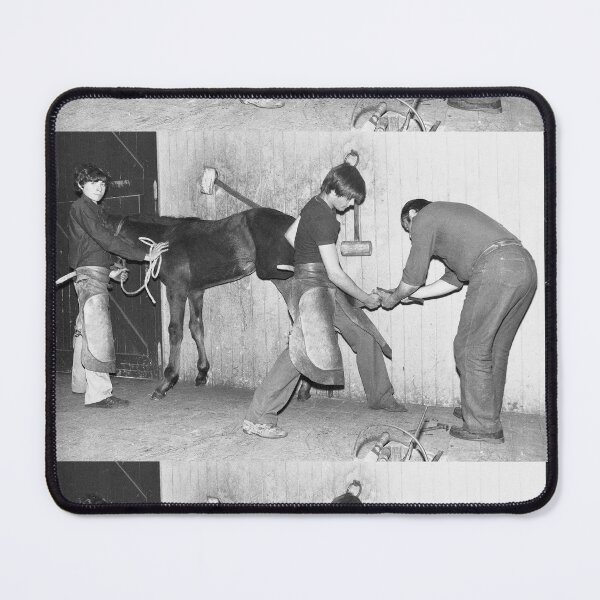 Item preview, r2706/ 7 Nostalgie " Le Haras du Pin " Finition 2021 " (1) les Maréchal-ferrant en action  (n&b)(t) Olavia-Olao Okaio Créations designed and sold by o.okaïo.