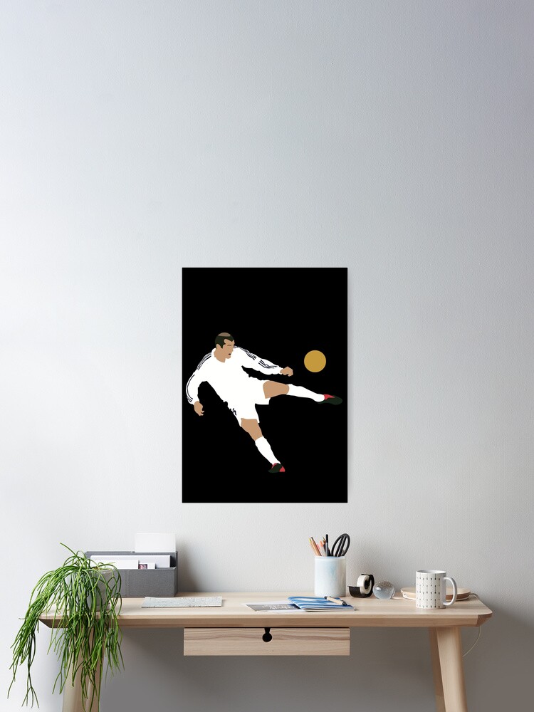 Zidane Ucl Volley Goal Real Madrid Poster By Jackshun Redbubble
