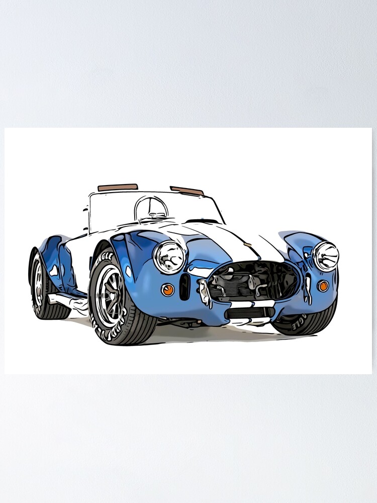 Shelby AC Cobra Comic Artwork" Poster for Sale by MyCrews | Redbubble