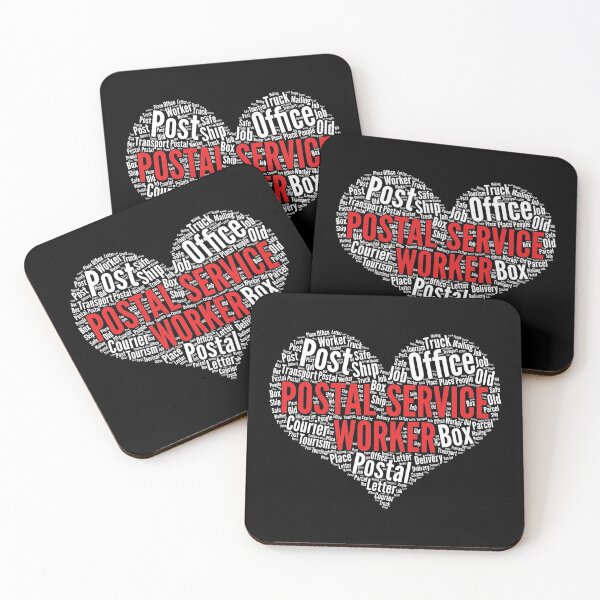 Item preview, Postal service worker Heart Shape Word Post Office design designed and sold by theodoros20.