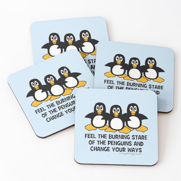 Item preview, Feel The Burning Stare Of The Penguins  designed and sold by ironydesigns.