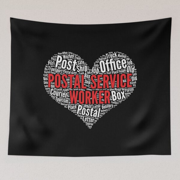 Item preview, Postal service worker Heart Shape Word Post Office design designed and sold by theodoros20.