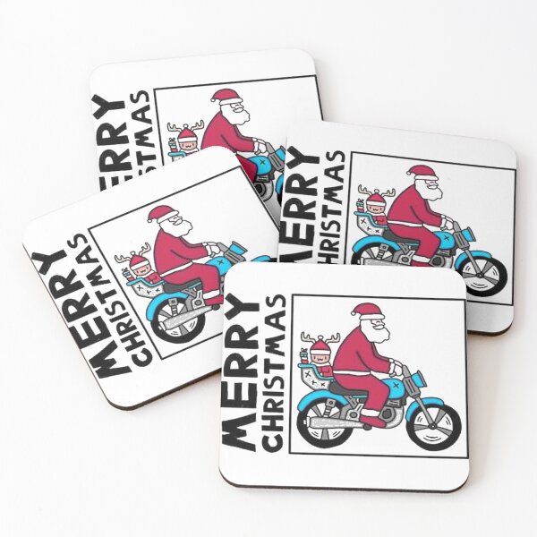 Item preview, Santa And Cute Reindeer Riding A Retro Bike   | Christmas Tshirt | Santa Bike Tshirt | Unique Christmas Tshirt | Funny Christmas Cycling Tshirt designed and sold by Mogadoor.