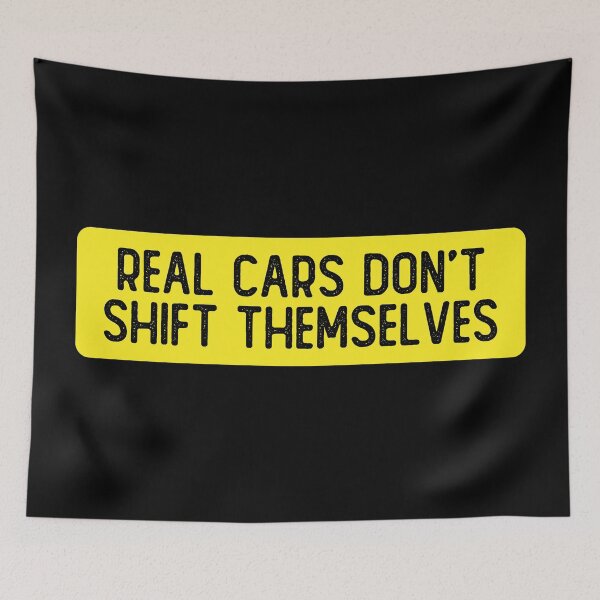 Item preview, Real Cars Don't Shift Themselves Cool Bumper designed and sold by Sour Soul.