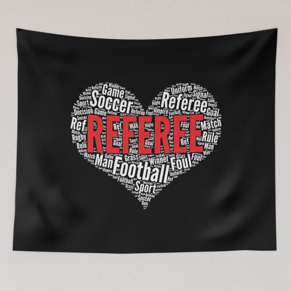 Item preview, Referee Heart Shape Word Cloud Football Soccer design designed and sold by theodoros20.
