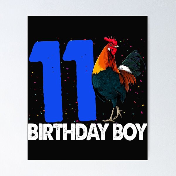 Item preview, Birthday Boy 11 Rooster designed and sold by Bendthetrend.