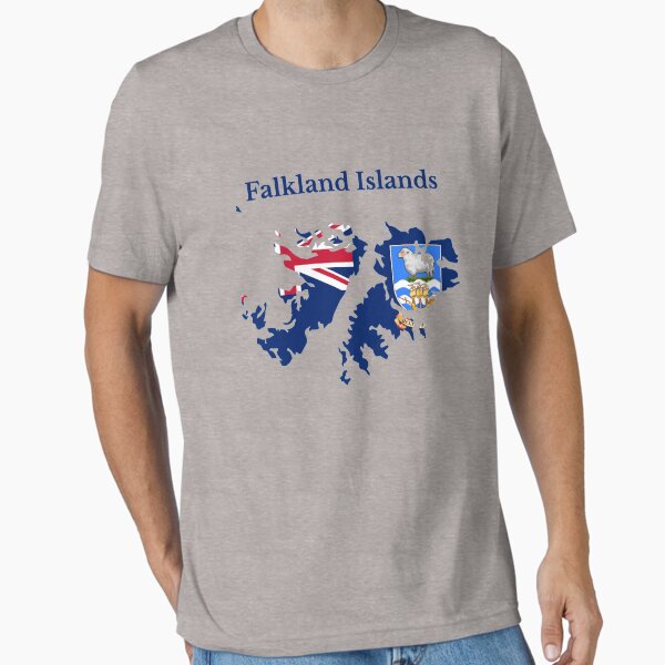 Falkland Islands Map Flag, British Overseas Territory Essential T-Shirt