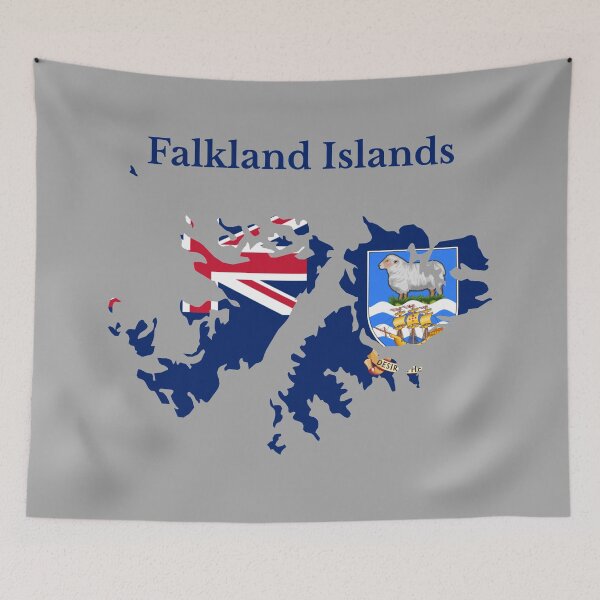 Item preview, Falkland Islands Map Flag, British Overseas Territory designed and sold by marosharaf.