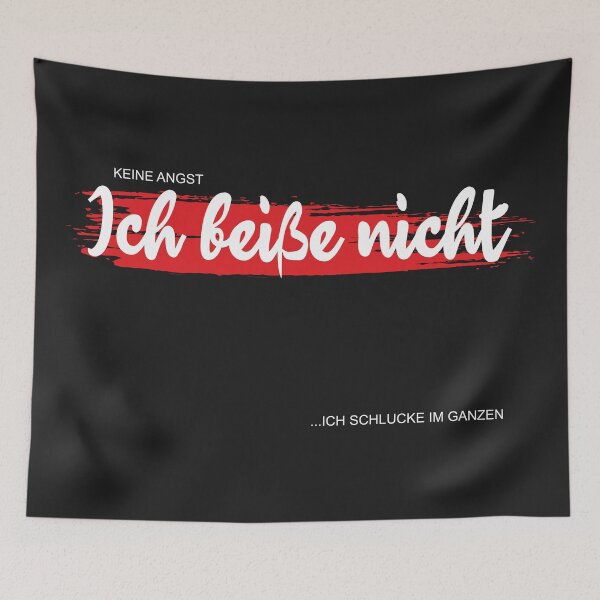 Item preview, Ich beiße nicht, ich schlucke im Ganzen. Witziger frecher Spruch. T-Shirt  designed and sold by silentcolors.