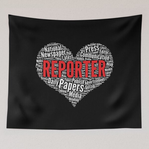 Item preview, Reporter Heart Shape Word Cloud Newspaper product designed and sold by theodoros20.