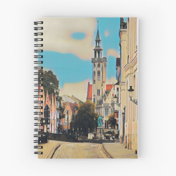 Item preview, Brugge Cityscape designed and sold by Sofia-Draws.