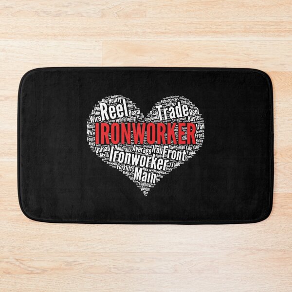 Item preview, Ironworker Heart Shape Word Cloud Design print designed and sold by theodoros20.