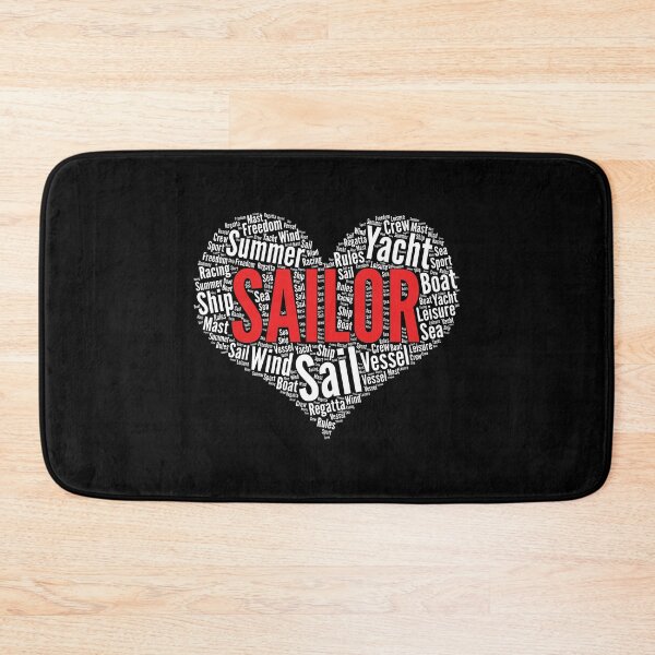 Item preview, Sailor Heart Shape Word Cloud Design design designed and sold by theodoros20.