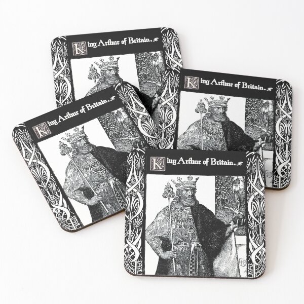 Item preview, ARTHURIAN LEGENDS ,KING ARTHUR OF BRITAIN In Black and White designed and sold by BulganLumini.
