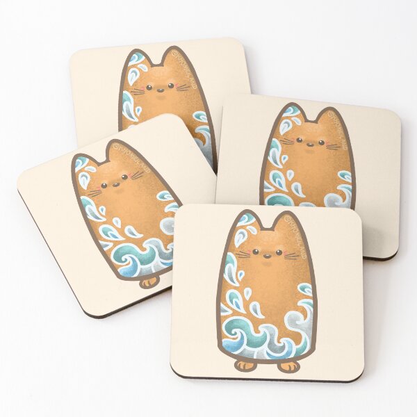 Item preview, Cat with Wave Pattern designed and sold by Khotekmei.