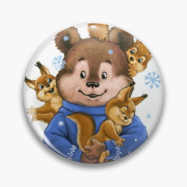 Item preview, bear with squirrels designed and sold by Niti-Niti.