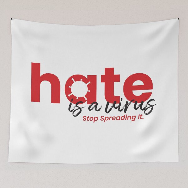 Item preview, Hate Is A Virus Stop AAPI Hate Asian Lives Matter designed and sold by StickerbashCo.