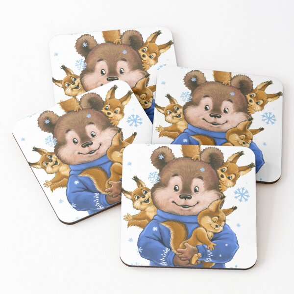 Item preview, bear with squirrels designed and sold by Niti-Niti.