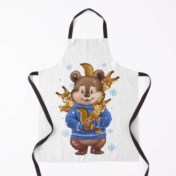 Item preview, bear with squirrels designed and sold by Niti-Niti.