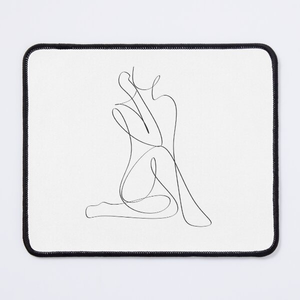 Abstract Sitting Body Mouse Pad