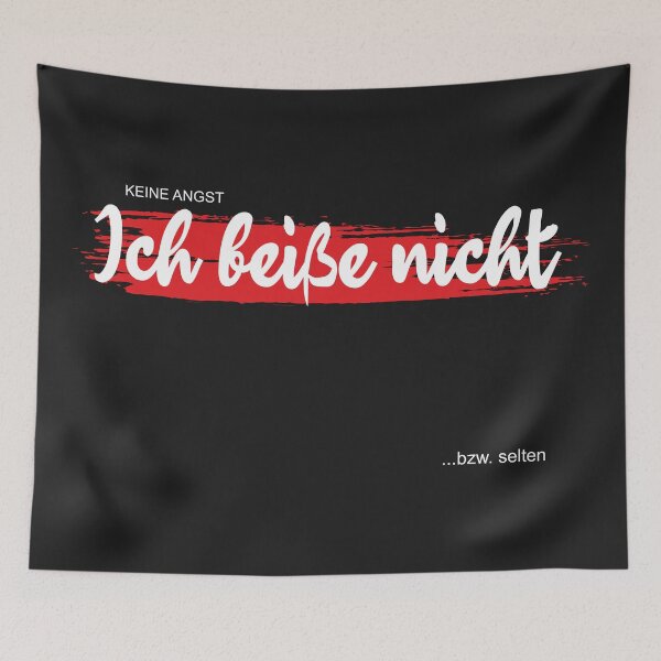 Item preview, Ich beiße nicht, bzw. selten. Witziger frecher Spruch. T-Shirt  designed and sold by silentcolors.