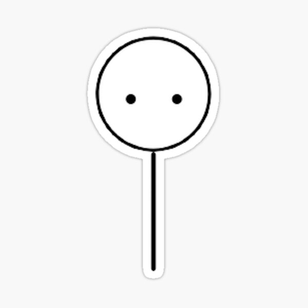 "Standing Silly & Funny Looking StickMan With No Arms" Sticker for Sale