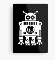 Cute Robot 6 White Metal Print
