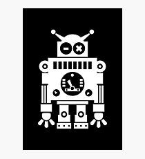 Cute Robot 6 White Photographic Print
