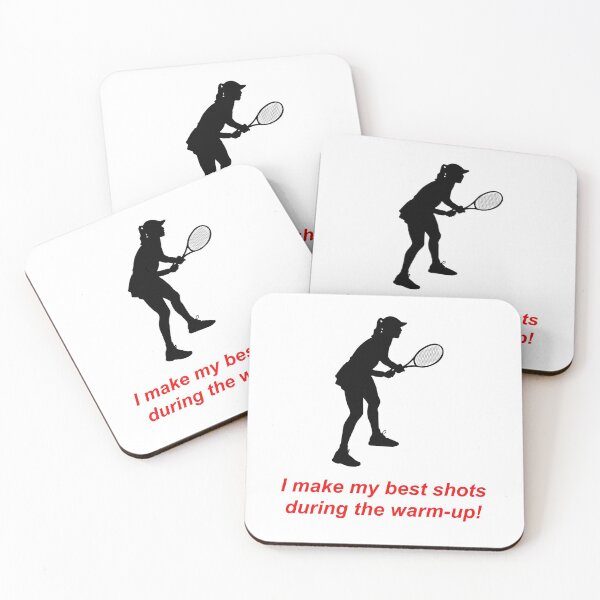 Item preview, Female Tennis Player: "I make my best shots during the warm-up!" designed and sold by SomeGuyLou.