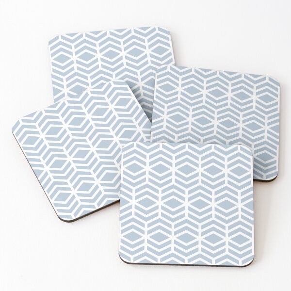 Item preview, Blue and White Chevron Line Shape Pattern Pairs Dulux 2022 Colour of the Year Bright Skies - Color Trends designed and sold by ColorOfTheYears.